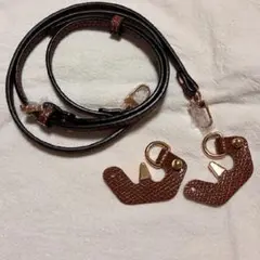 ベルト ロンシャン ショルダー ストラップ カスタム パーツ ブラウン 肩紐