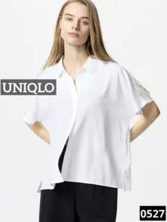 R*y様 0527 UNIQLO レーヨンブラウス ホワイト