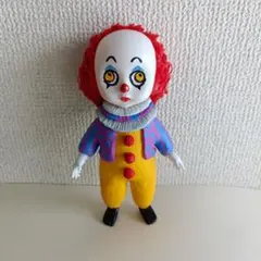 粘土フィギュア　ハンドメイド　ピエロ　人形 ミ二チュア粘土人形 ピエロ2体 セット インテリア パーツ 1点1点職人