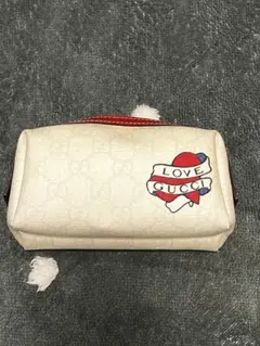 GUCCI グッチ LOVE GUCCI ポーチ　ホワイトのサムネイル