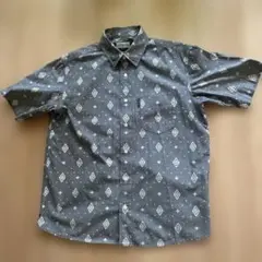 element of SIMPLE LIFE 半袖シャツ M グレー 幾何学模様