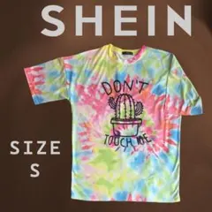 【1度着用・春秋夏◎】SHEINタイダイ柄 ロゴTシャツのサムネイル