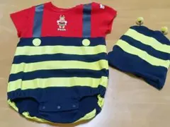 80サイズ くまのプーさん ミツバチコスチューム 帽子付き