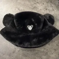 Disney ミッキー耳付き黒帽子　バケット