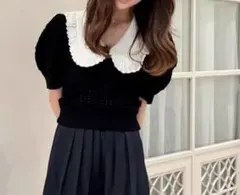 即日発送❣️ Bibiy.EMILIA COLLAR KNIT ホワイト - メルカリ
