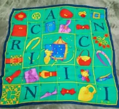 NINA RICCI　ニナリッチ　大判シルクスカーフ　イタリア製　ヴィンテージ