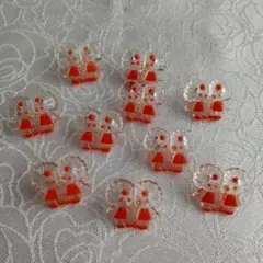 昭和レトロ女の子ボタン9個＋おまけ1個【005】