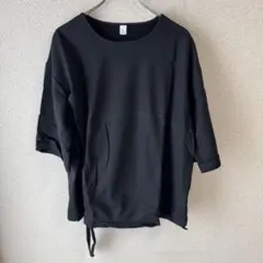 Tシャツ 半袖 スリット ブラック ユニセックス XL