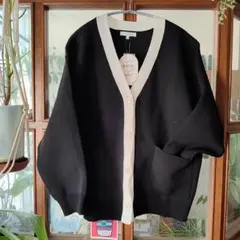 GLOBAL WORK リッチライトニットVカーディガン M