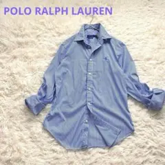 美品】 Ralph Lauren 半袖シャツ 15 ブルー系 ヘリンボーン - メルカリ