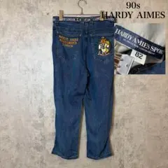 HARDY AMIES SPORTS 刺繍 デザイン ワイドデニム DM1707のサムネイル