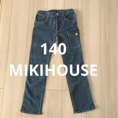 MIKI HOUSE ミキハウス 車ワッペン デニムパンツ 140cm