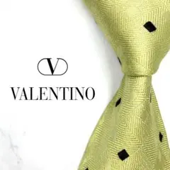 ◆美品◆VALENTINO ネクタイ 黄色 格子柄 オシャレのサムネイル