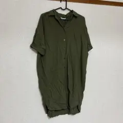 ON LOVE OFF カーキ シャツワンピース M