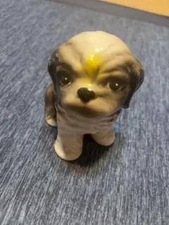 犬の陶器製置物 子犬 フィギュア