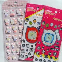 HELLO KITTY 　キティ　たまごっち　ぷっくりシール　キラキラシール