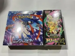 ポケモンカードニンジャスピナー &メガドリームexボックスシュリンク付き