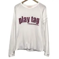 桃太郎ジーンズ　長袖サーマルTシャツ　ロンT PLAY TAGロゴのサムネイル