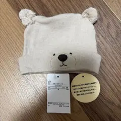 petit main クマ耳付きベビー帽子