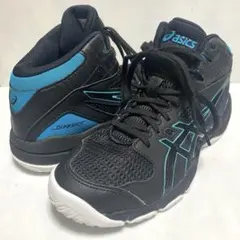 asics アシックス　22.5 バスケットシューズ ブラック 黒 キッズ ミニ
