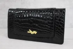 Gino Tromba クロコダイル クラッチバッグ センター取り シャイニング Gino Tromba クロコダイル クラッチバッグ センター取り