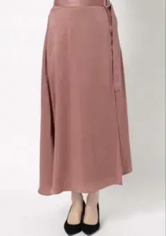 ピンク ラップスカート ウエストベルト付き