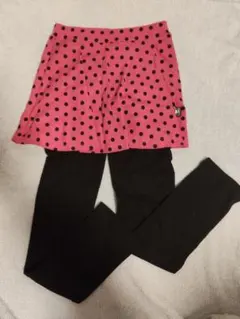 BABYDOLL ピンクドットスカート130