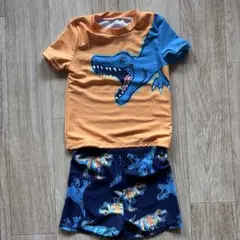 恐竜プリント水着 セットアップ　ラッシュガード　130cm