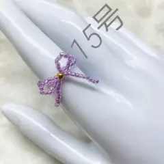 115　【まとめ買い割引あり！！】　ビーズリング　ビーズ指輪　ハンドメイド