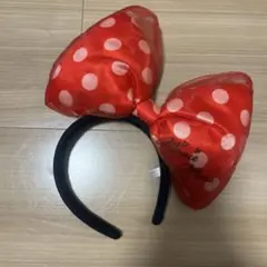 ミニーマウス 水玉リボンカチューシャ