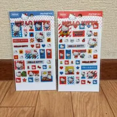 【新品】ハローキティ ステッカー シールセット 2枚 使用 まとめ売り サンリオ