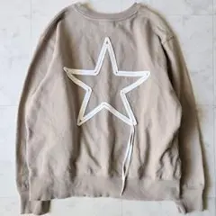 コンバーストウキョウ　CONVERSE　スウェット　星　ベージュ　トレーナー