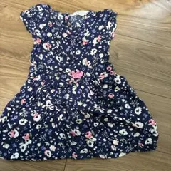 H&M フラワープリント ワンピース 92-98cm