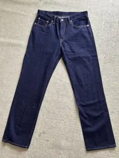 size:XL】ロール 濃紺 インディゴ ストレート デニムパンツ ジーンズ 
