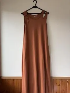 MURUA ノースリーブカットソーワンピース ブラウン