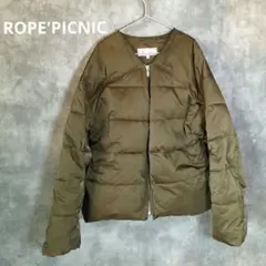 ROPE'PICNIC 　中綿 サテンワッシャーショートブルゾン