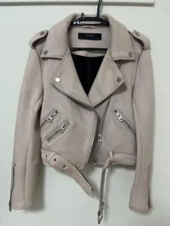 ZARA ライダースジャケット　ピンク