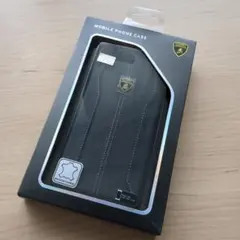 iPhone7 Plus ランボルギーニ スマホケース 本革 レザー ブラック