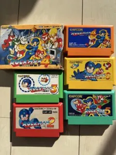 名作FC ロックマン2〜6 まとめ売り 4のみ箱あり（破れ・説なし）動作確認済