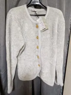 ノーカラージャケット サイズMグレー