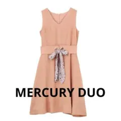 MERCURY DUO ペイズリーリボン付 フレアワンピース フリーサイズ