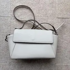 未使用級　mica della valle　2way ショルダーバッグ　ホワイト MICA DELLA VALLE ショルダーバッグ 2way - メルカリ
