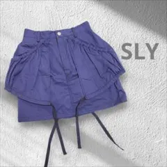 定価9900円SLY スライSHIRRING PK ショートスカート パープルのサムネイル