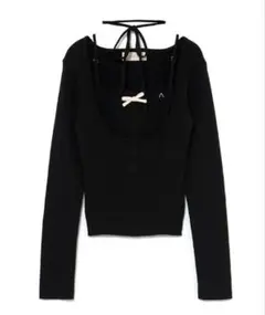 andmary Sharon ribbon tops black