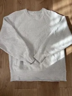 GU メンズ　裏起毛トレーナー　グレー