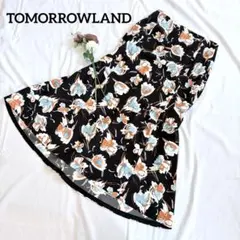 TOMORROWLAND 花柄ロングマーメイドスカート　スクリーブルーフラワーのサムネイル