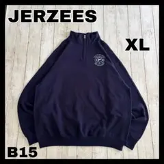 JERZEES ハーフジップスウェット スピアフィッシュ市消防署 ネイビー XLのサムネイル