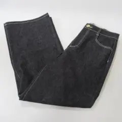ブルーレーベルクレストブリッジ新品ブルー ストレッチデニムワイドパンツ 38