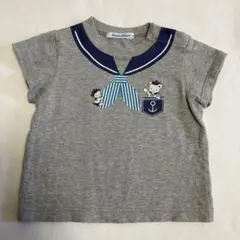 familiar セーラーカラー 半袖Tシャツ 80cmのサムネイル