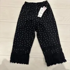 しまむらsoftcheese花柄フリル裾ロングパンツ 100cm